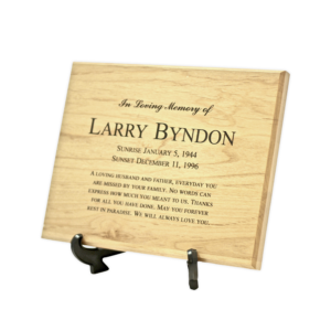 Red Alder Keepsake Cremation Urn Plaque